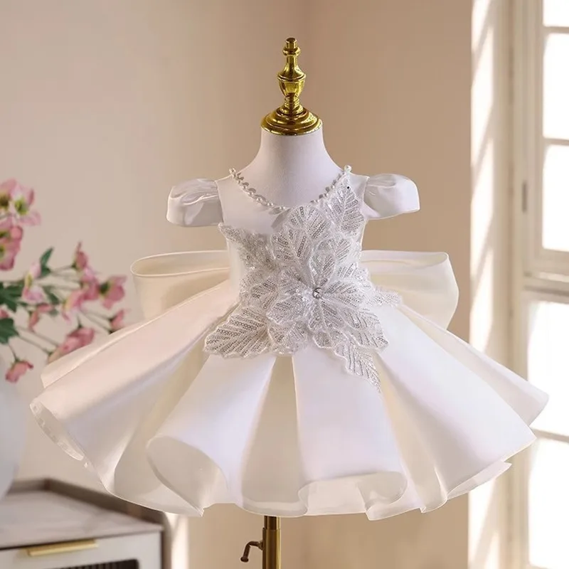 

High-End Children's Costume Host Piano Performance Wedding Birthday Party Dresses For Girls A4505 Vestidos Bridesmaid Dresses