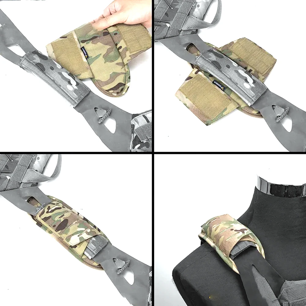 1 쌍 전술 조끼 범용 어깨 스트랩 패드 어깨 컴포트 쿠션 패드 레이저 절단