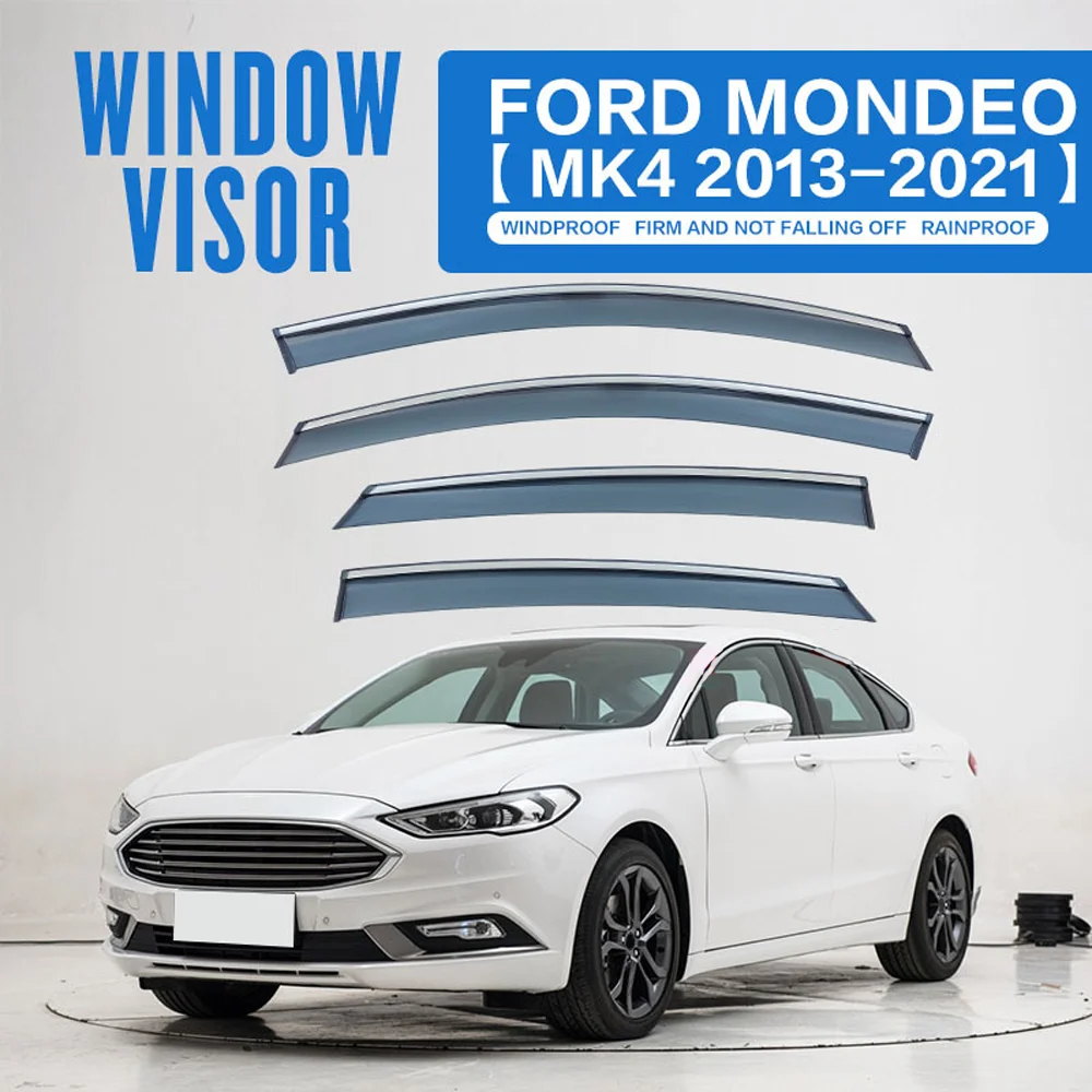 

Хромированные полоски, защита от дождя для FORD Mondeo 2012-2019, оконный козырек, ветровые дефлекторы, дверной козырек, вентиляционные шторы, вентиляционный козырек