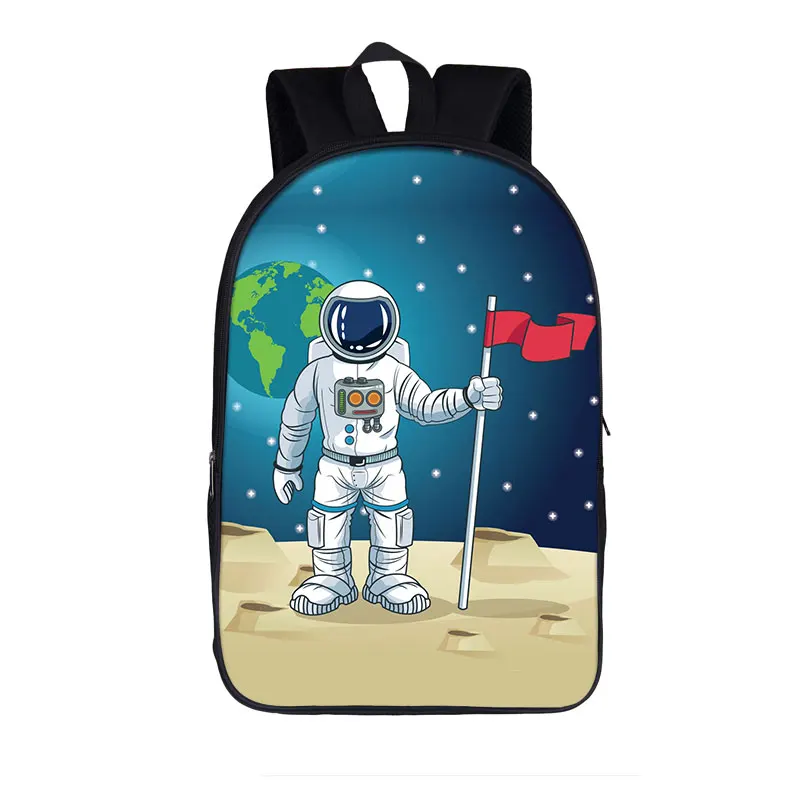 Trendy Spaceship Astronaut Planet Galaxy Space Shuttle Notebook Backpacks School Bags 3D Print Oxford Waterproof Backpacks