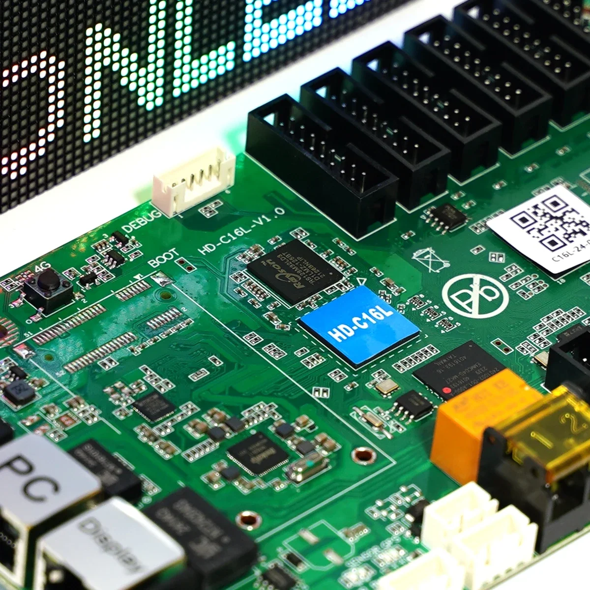 HD-C16L WIFI LED Video Display Control Card with HUB75E Ports Support Smart Setting Can Work As Receiving Card