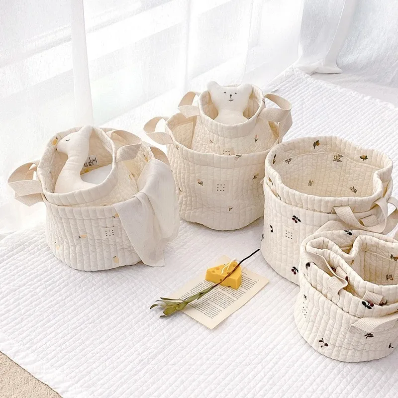 Baby simple dirty clothes basket diaper storage bag multi-purpose dustproof storage basket