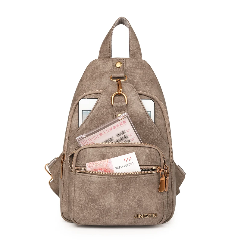 PU Concise Retro Backpack 2025 New Advanced Sense Fashion Versatile Large Capacity Casual Travelling Bag Commute Women's Bag