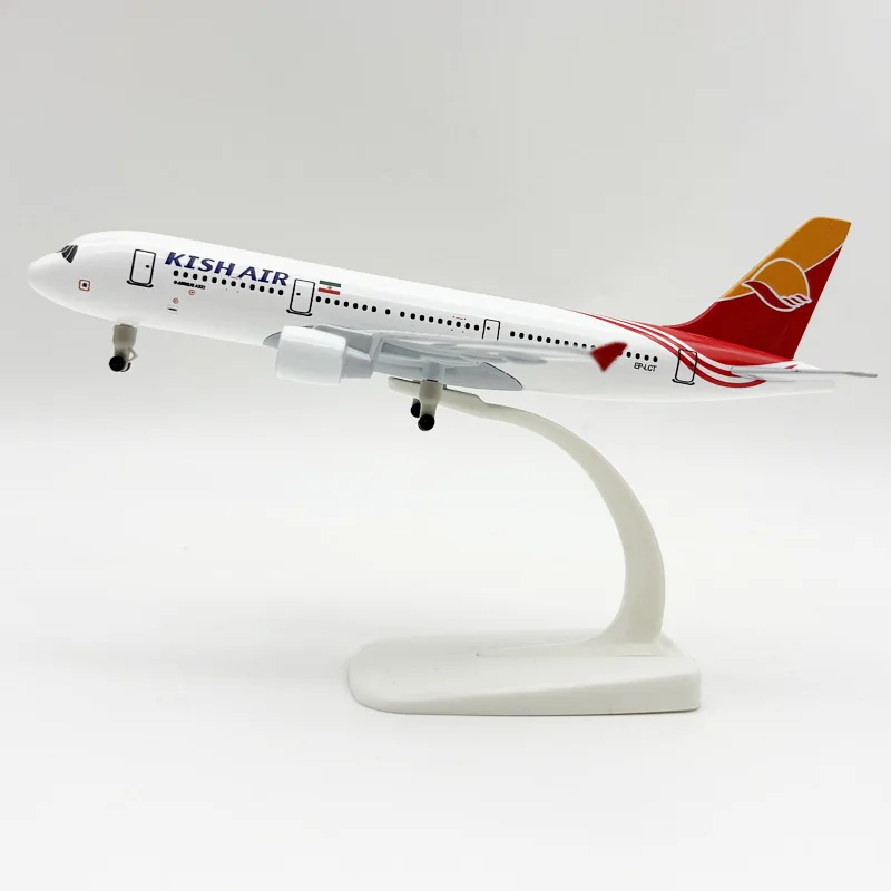 20cm Alloy Model Plane A321 Iran Airways Miniature Airplane 1/400 Scale Model Kit Diecast Aircraft With Base Decoration Souvenir