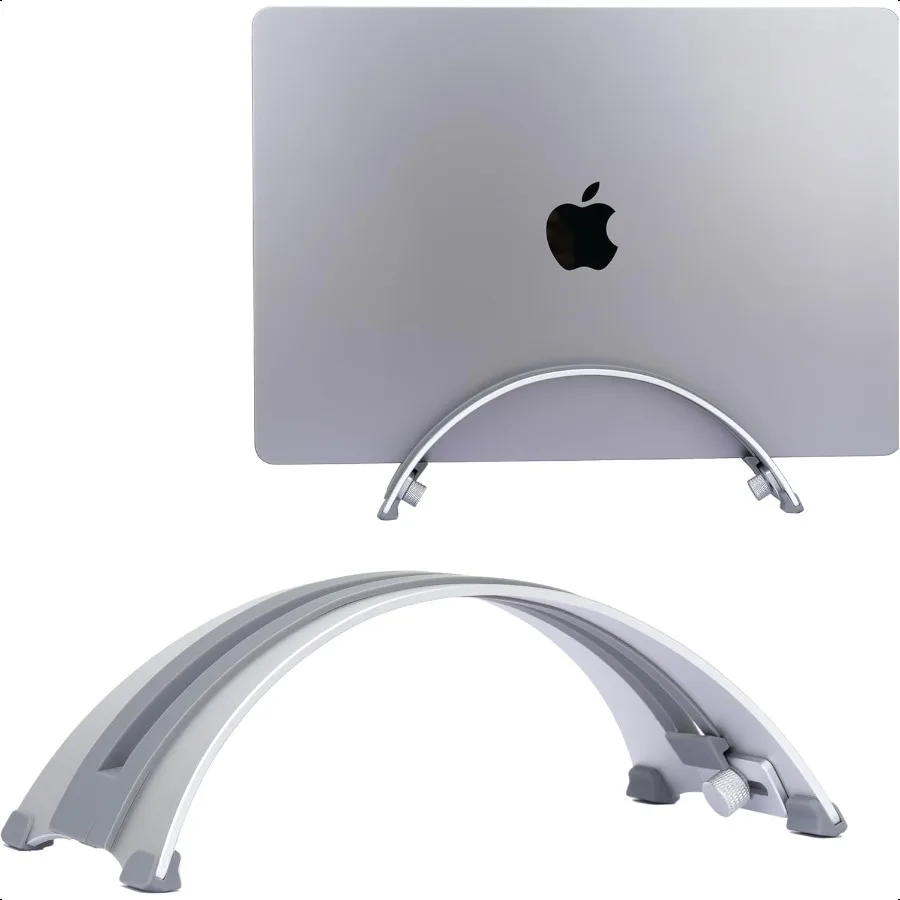

Adjustable Vertical Laptop Stand 6061 Aluminum CNC Precision Anodized Finish Fits All Laptops Including 17inch Ventilated Desig