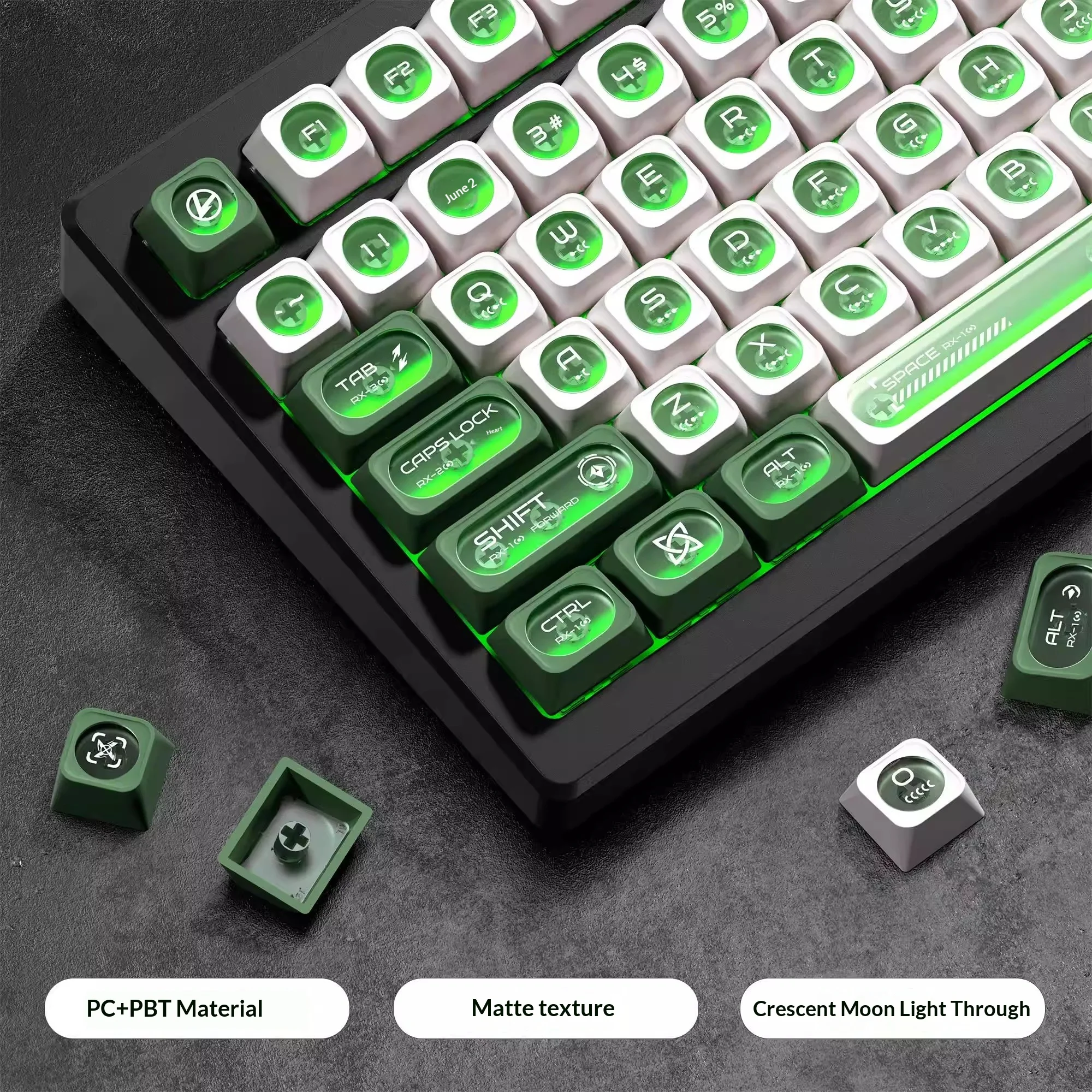 XVX Cat's Eye Max PC Keycaps Fog Permeable Original Factory Injection Molding Screen Printing UV Keyboard Keycaps PC Gifts