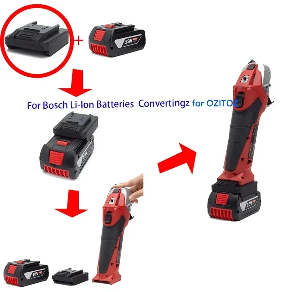 Adapter For Bosch 18V Li-ion Battery Convert to for Ozito Power X-Change 18V Series Cordless  Power Tools Connector