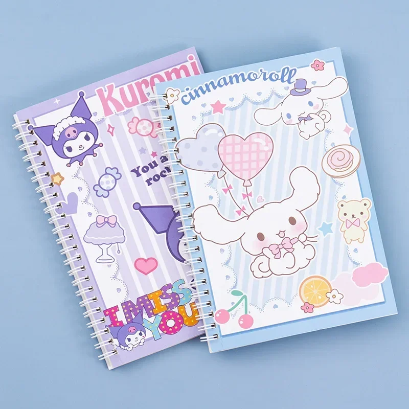 Sanrio Kawaii A5 Cartoon Coil Book Cinnamoroll My Melody Kuromi Stationery Supplies Cute Daily Planner Notebook School Supplies