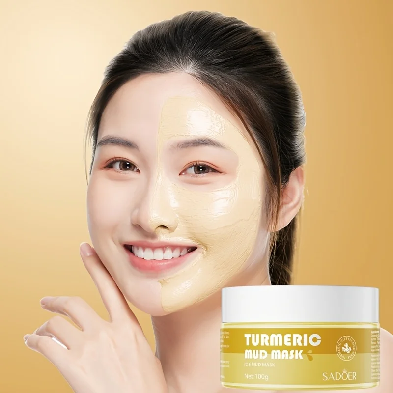 Turmeric Mud Mask, Containing Ginger Peel Skin Care Ingredients, Delicate and Moisturizing, Refreshing and Nourishing