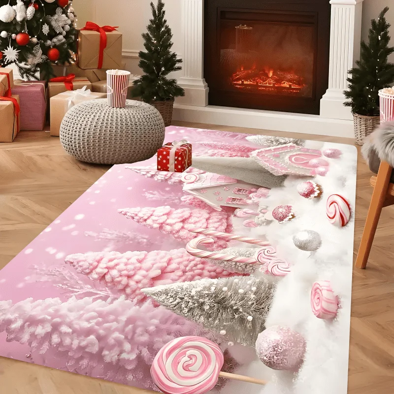 Modern 2D Christmas Doormat Snow Globe Crystal Ball Carpet For Living Room Bedroom Front Door Welcome Entrance Floor Mat New