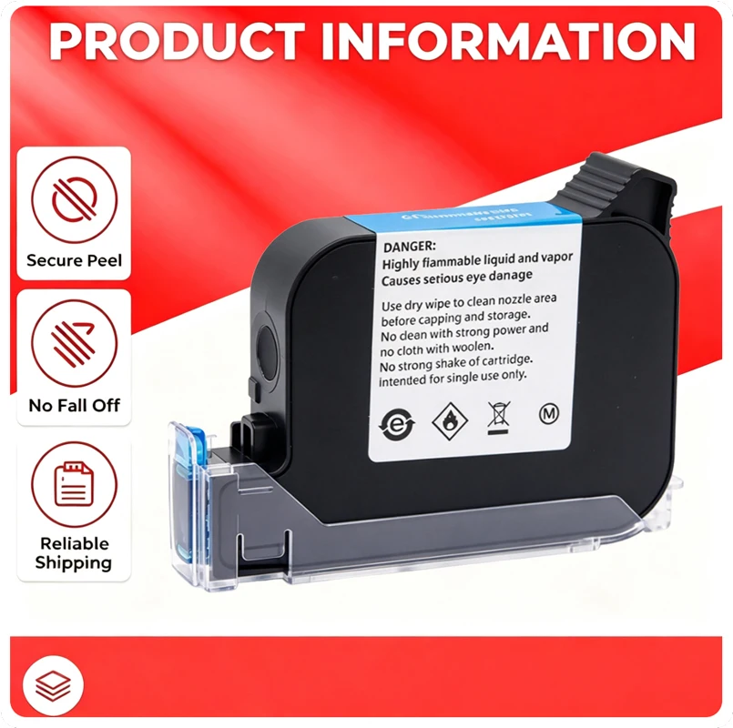 T1730M Premier Quick dry permanent ink cartridge compatible handheld printer ink cartridge for 12.7mm handheld inkjet printers