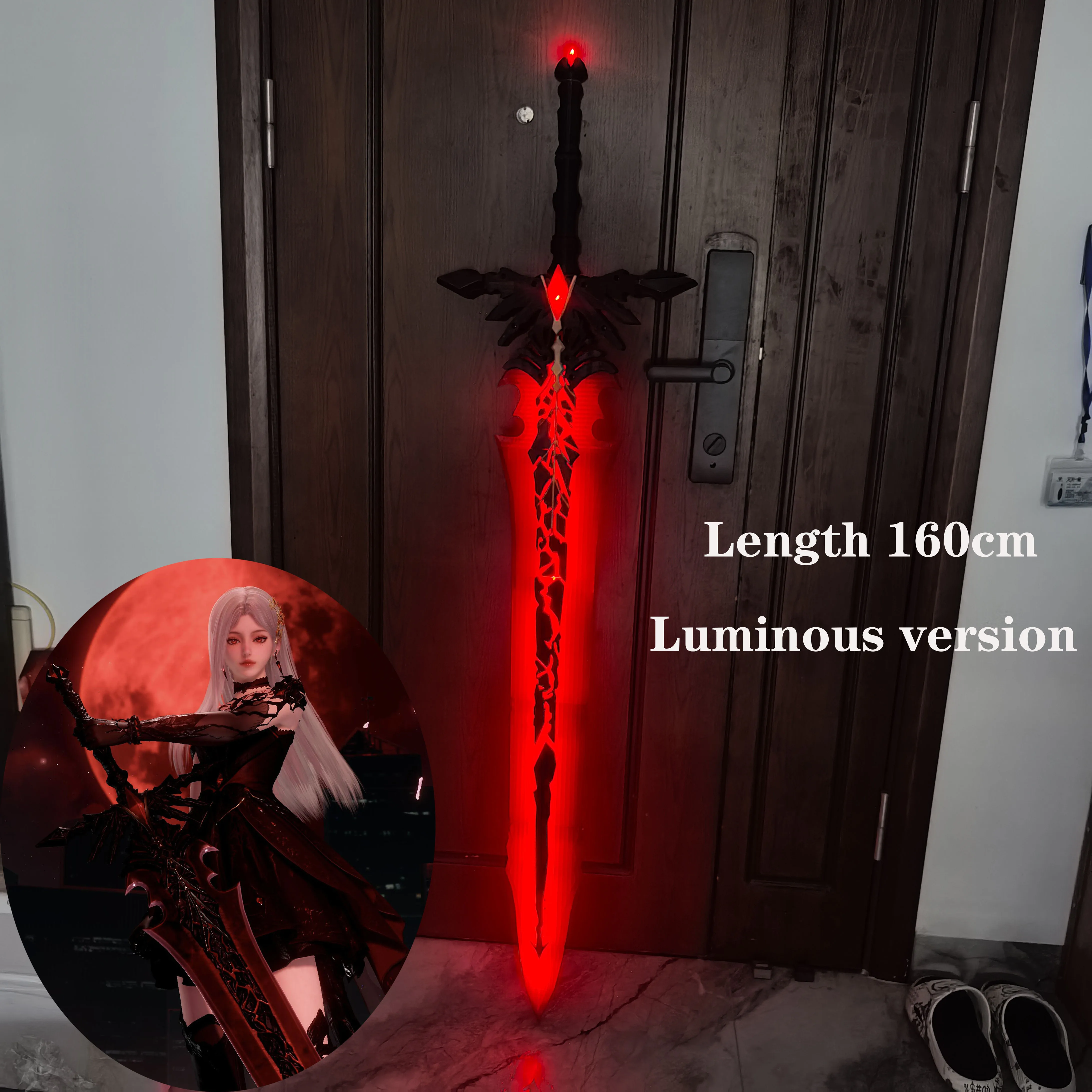 

160cm Luminous Sword Game Love And Deepspace Abysm Sovereign Heroines Cosplay Longsword Props Halloween Costume Accessories