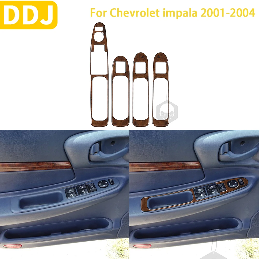 

For Chevrolet Impala 2001 2002 2003 2004 Accessories Wood Grain Plastic Car Interior Gear Cuphold Air Outlet Cover Trim Sticker