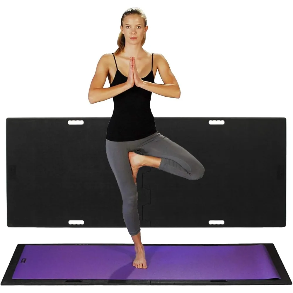 

Yoga Mat Board for Carpet or Outdoors Black Portable Floor to Enhance Yoga, Pilates or Ballet Barre Exercise Sturdy & Thick