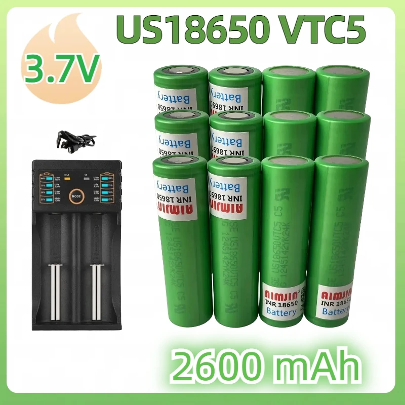 3.7v 18650 VTC5 2600mah Lithium Rechargeable Battery 30A Discharge For All Kinds Of Electronic Toys