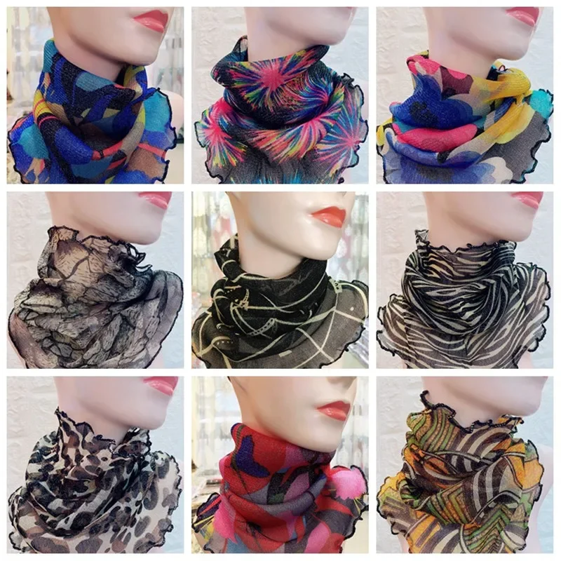 Obrázek 4: Nový léto podzim opalovací krém maska pro ženy UV ochrana krk ucho šála boky chmel outdoorové sportovní cyklistika bandana divoký magická šála
