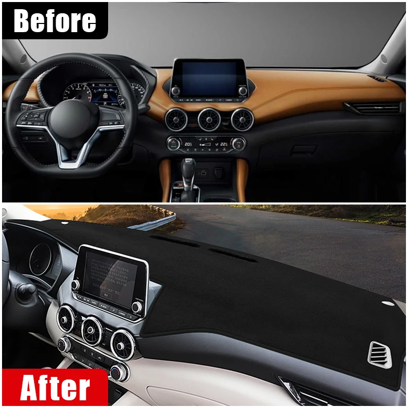 Car Dashboard Cover For Nissan Sentra B18 2020 2021 2022 2023 2024 Instrument Desk Sun Shade Mat Dash Non-slip Pad Accessories