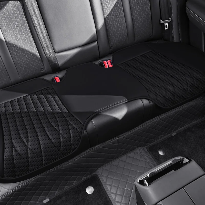 Napa Leather Rear Car Seat Cushion, Extended and Widened Design, Fully Enveloping the Rear Three-Seater Cushion, Comfortable and Breathable, Giving You a Worry-Free Experience