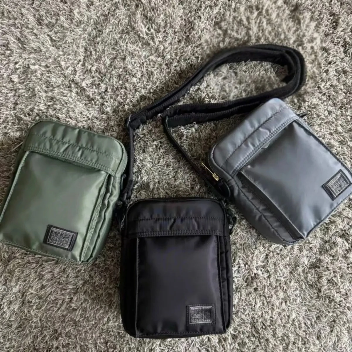 

2026 por Japanese Nylon Mini Crossbody Small Square Bag Waterproof Commute Shoulder Bag Unisex Portable Phone Coin Pouch