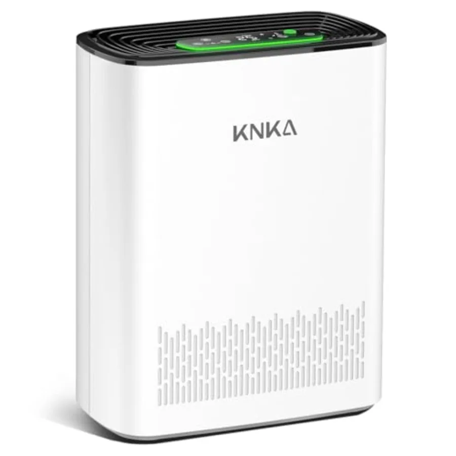

KNKA Air Purifier for Home Bedroom, True HEPA Air Cleaner with Washable Pre-Filter, AQI Display, Turbo Mode for Pets, Allergies