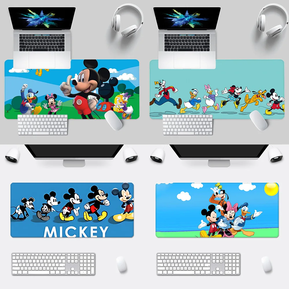 

Cute Anime Mickey Minnie Mousepad HD Printing Computer Gamers Locking Edge Non-slip Mouse Pad XXL90x40cm Keyboard PC Desk Pad