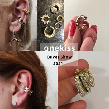 熱銷寬耳夾耳環,無需耳洞即可佩戴,珍珠水晶軟骨耳夾,婚禮耳夾飾品 8 最佳銷售 氣袖 - №1