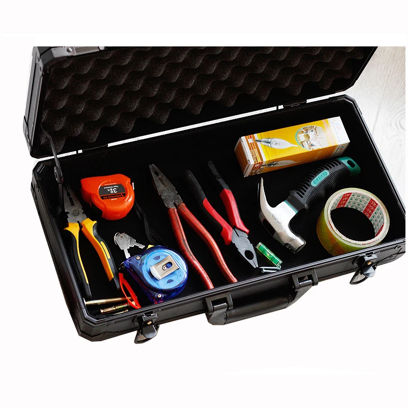 Good Quality Aluminum Toolbox Fishing Bow and Arrow Storage Pulley Portable Pull Rod Suitcase With Pre-cut Foam