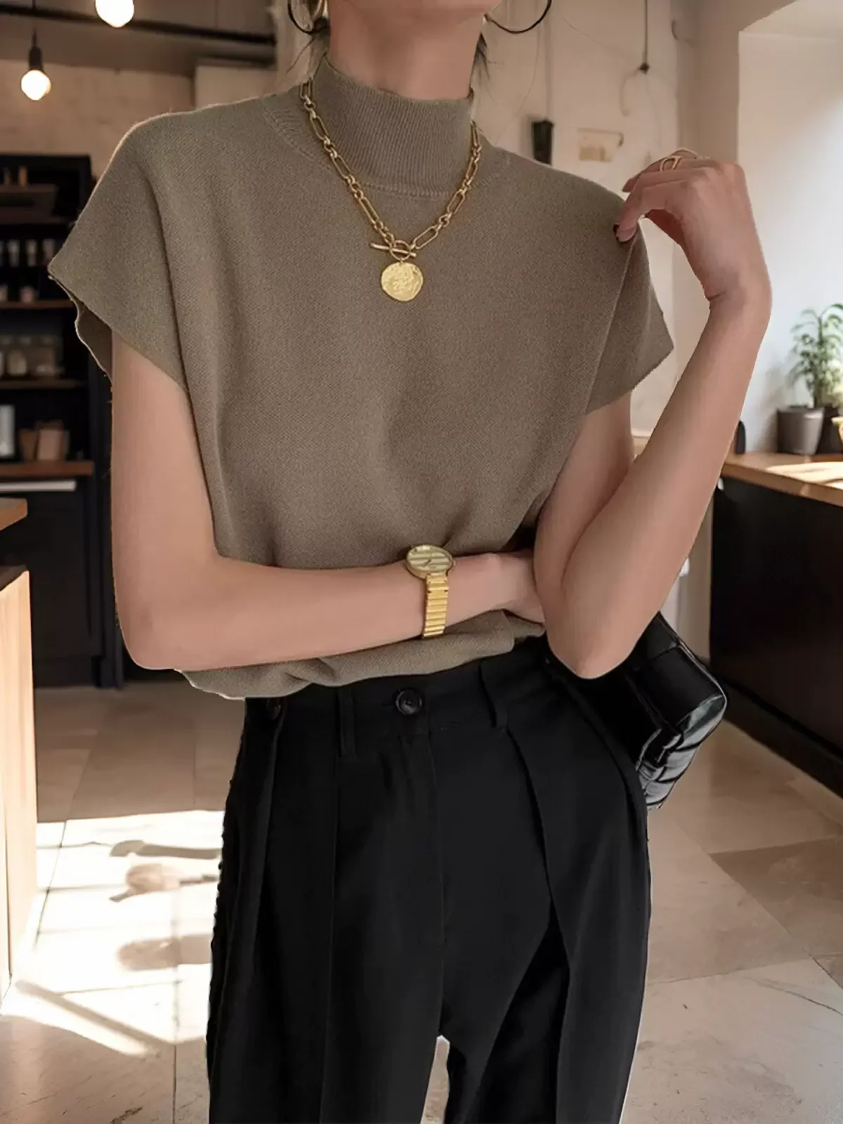 Summer Sexy Women Sweaters Fashion Short Sleeve  Round Neck Solid Color Elegant Jumpers Casual Office Lady Holiday Pullovers Top