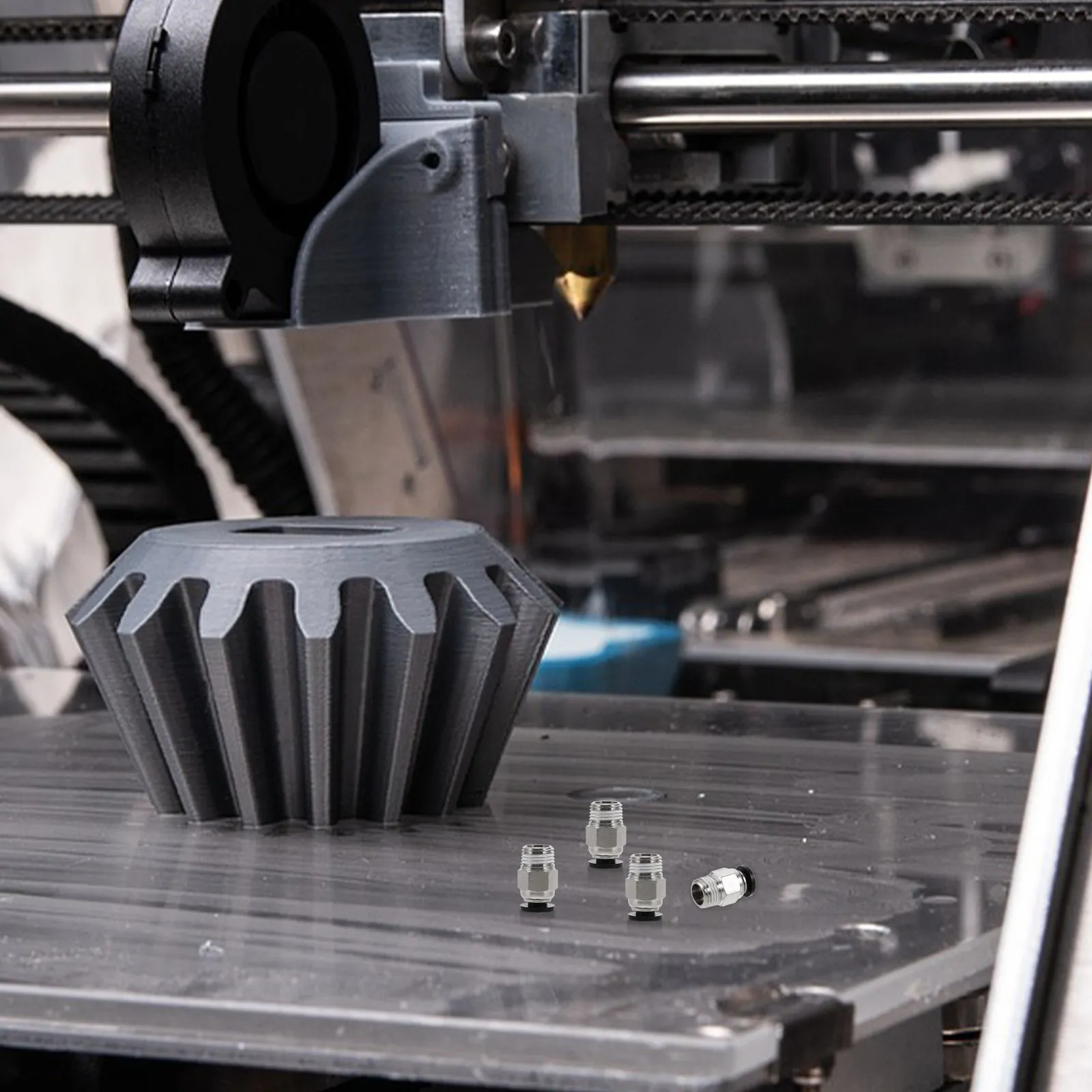 

10Pcs Pneumatic Connectors M10 Thread Quick Connect Fittings for 3D Printers Straight Push to Connect Tube Fittings