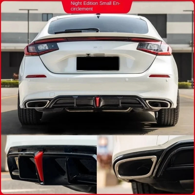 For Honda 11th Civic Body Kit Hatchback Civic FL1 2021-2023  2024 Front Lip Side Skirt Diffuser JDM YOFER Design Body kit