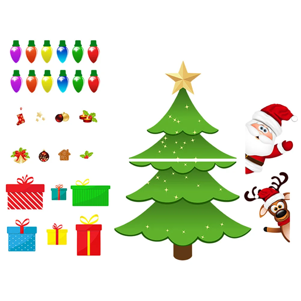 Santa Fridge Magnetic Stickers Claus Magnets Holiday Home Decoration Garage Door Cartoon Xmas Christmas Tree