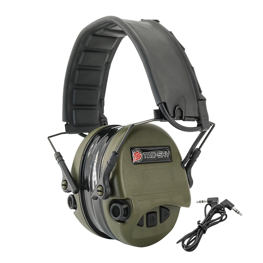 Imagem -06 - Tac-sky-headconjunto Tático Atualizado Proteção Auditiva Ouvido Eletrônico Ultra Ipsc Tiro Airsoft Headphones