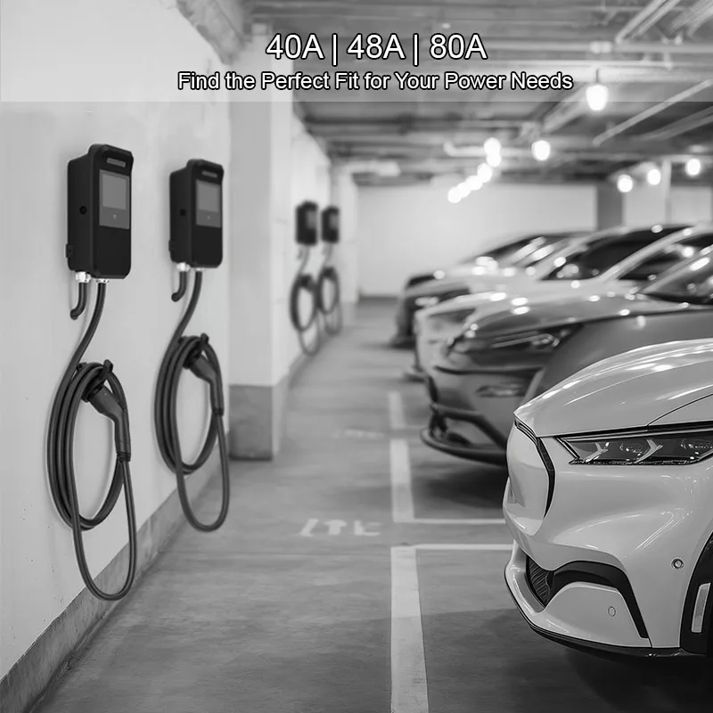 

SAE J1772 19.2kW Commercial EV Charger 80A Electric Car Charger Station with Remote Amperage Management for Fleets