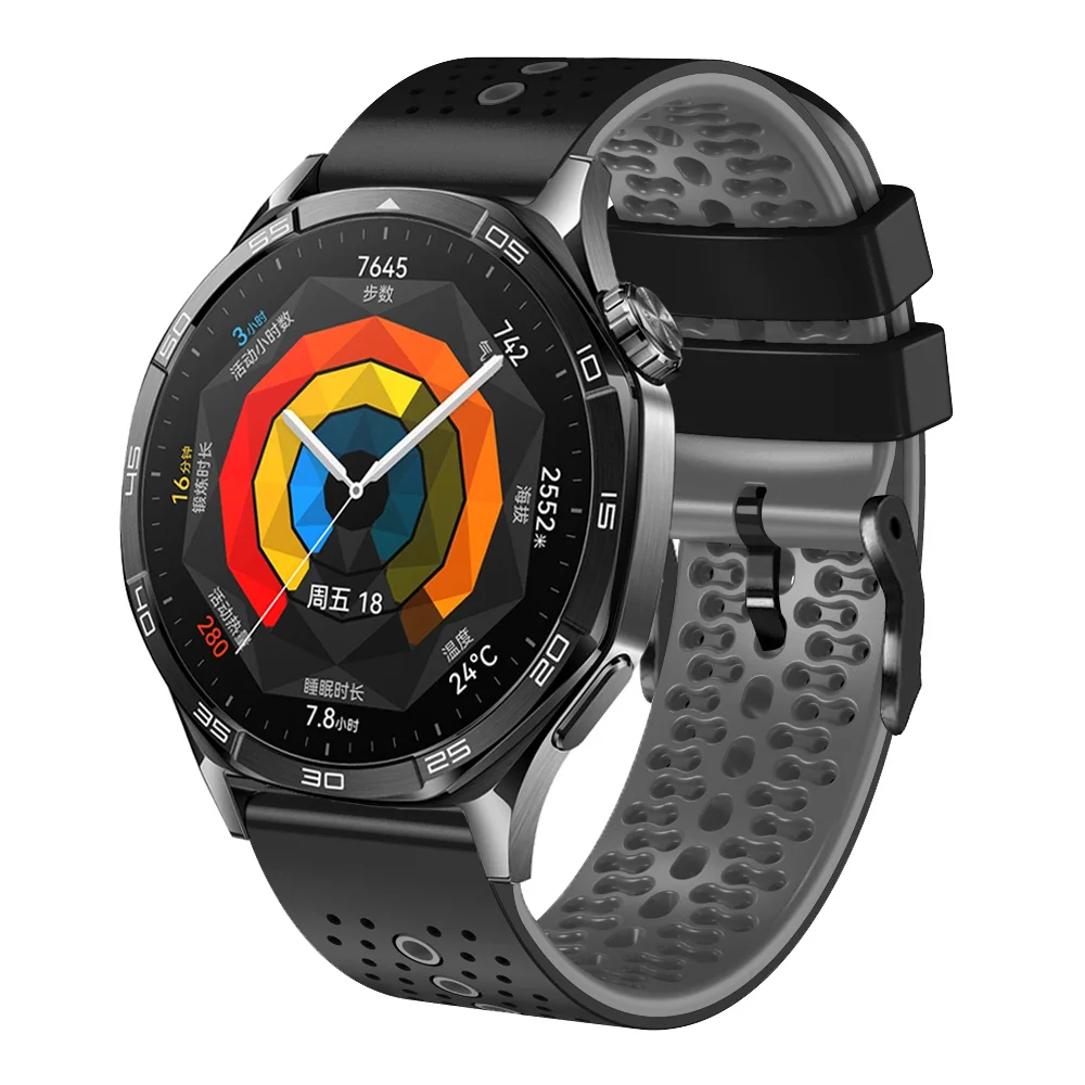 Pulseira de silicone para HUAWEI GT5 GT4 GT3 GT2 Pro 46mm Pulseira Smartwatch 22mm Para Huawei Watch GT 5 4 3 2 Pro 46mm