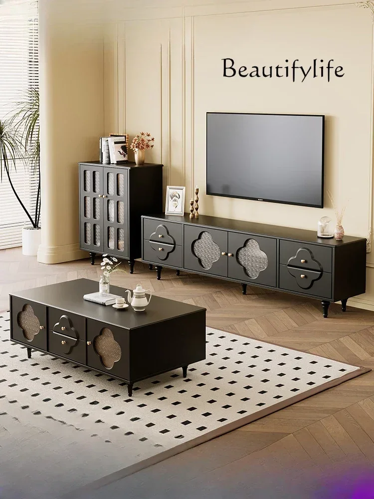 

home furniture all items American retro Chinese antique TV cabinet coffee table combination household small apartment French li
