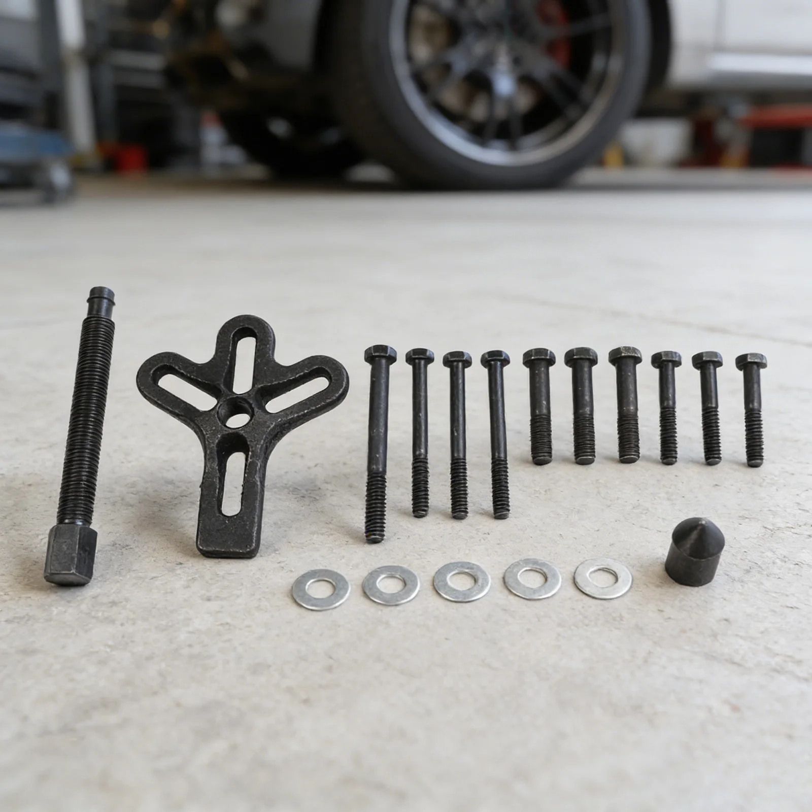 For Trucks Auto Repair Tool Wheel Puller Set Auto Repair Garage Maintenance Black Steering Wheel Enhanced Hardness