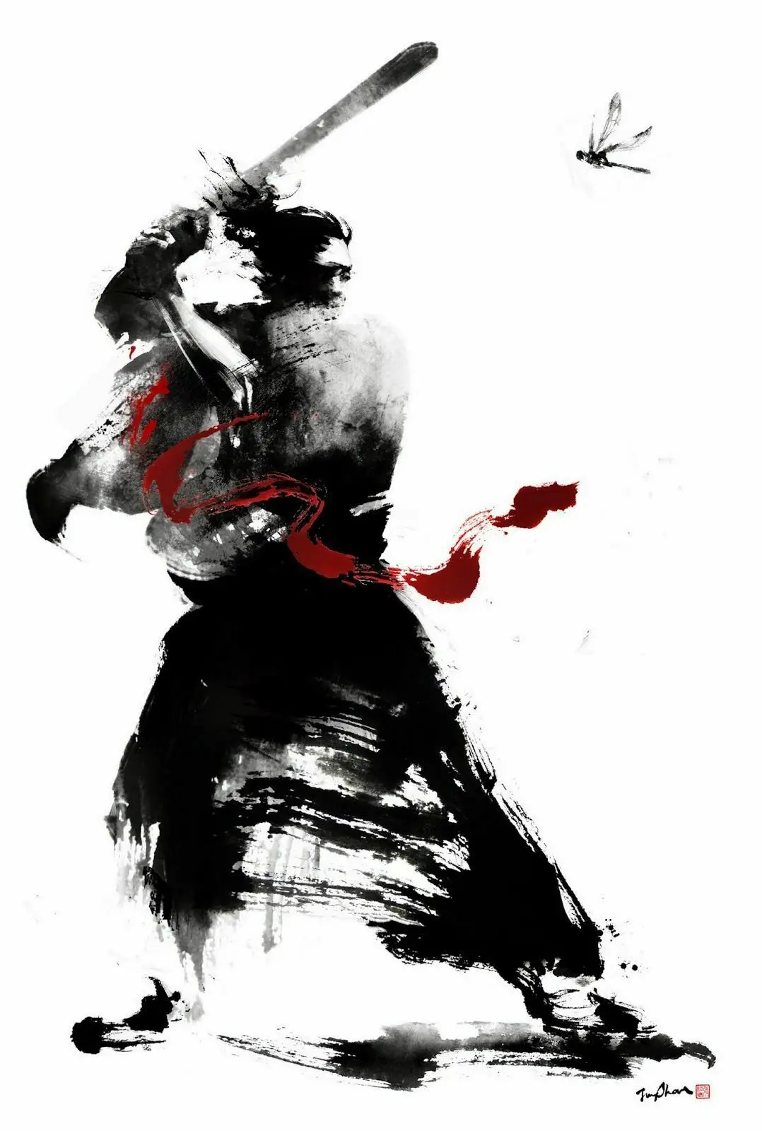 Miyamoto Musashi Wall Samurai Japanese Art Film Print Silk Poster for Your Home Wall Decor 24x36inch