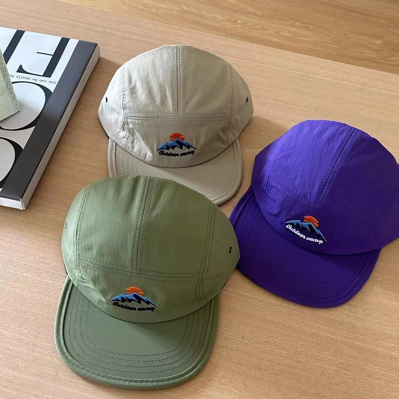 Outdoor Wind Flat Brim Lightweight Flat Brim Quick-Drying Baseball Cap Sun Hat Trendy Men and Women