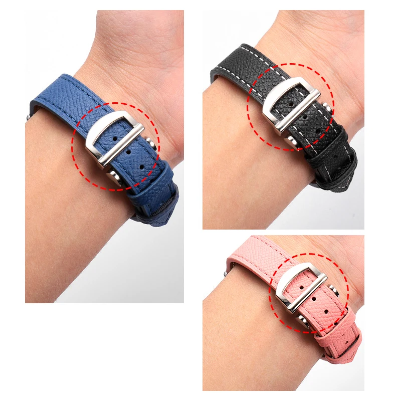 مشبك ساعة 16 ملم لحزام ساعة IWC من الجلد والمطاط والنايلون المقاوم للصدأ وإبزيم قابل للطي بديل بمشبك ساعة معدني صلب #6