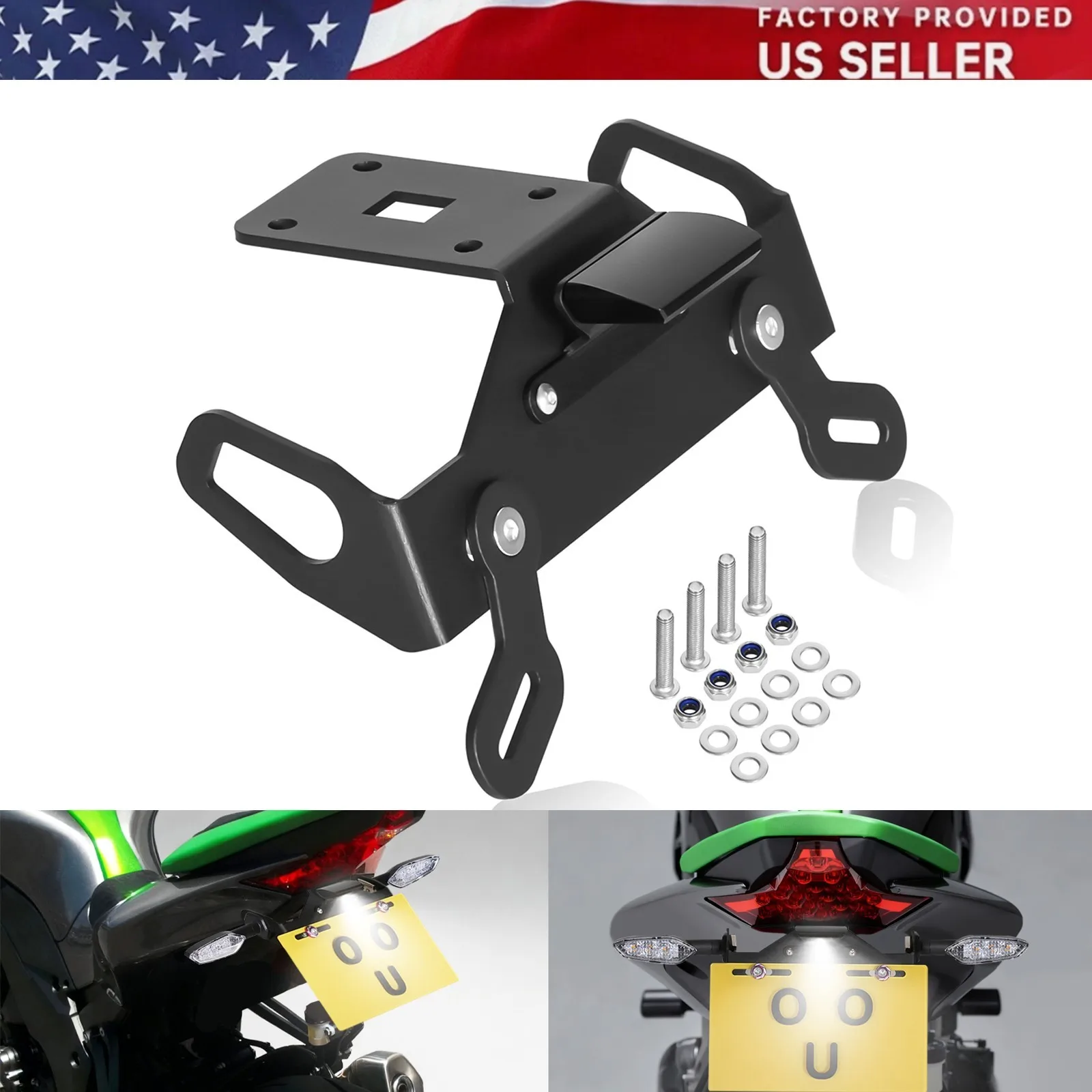 Fender Eliminator Tail Tidy w/ LED Light For Kawasaki Z800 Z1000 Z1000R ZR1000 Motorcycle Accessories