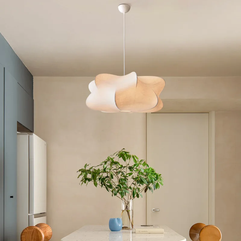 West Elm Cirrus Lampa wisząca Kokonowa lampa wisząca do jadalni Kuchnia Sypialnia Wystrój domu Japoński styl Jedwabna lampa wisząca