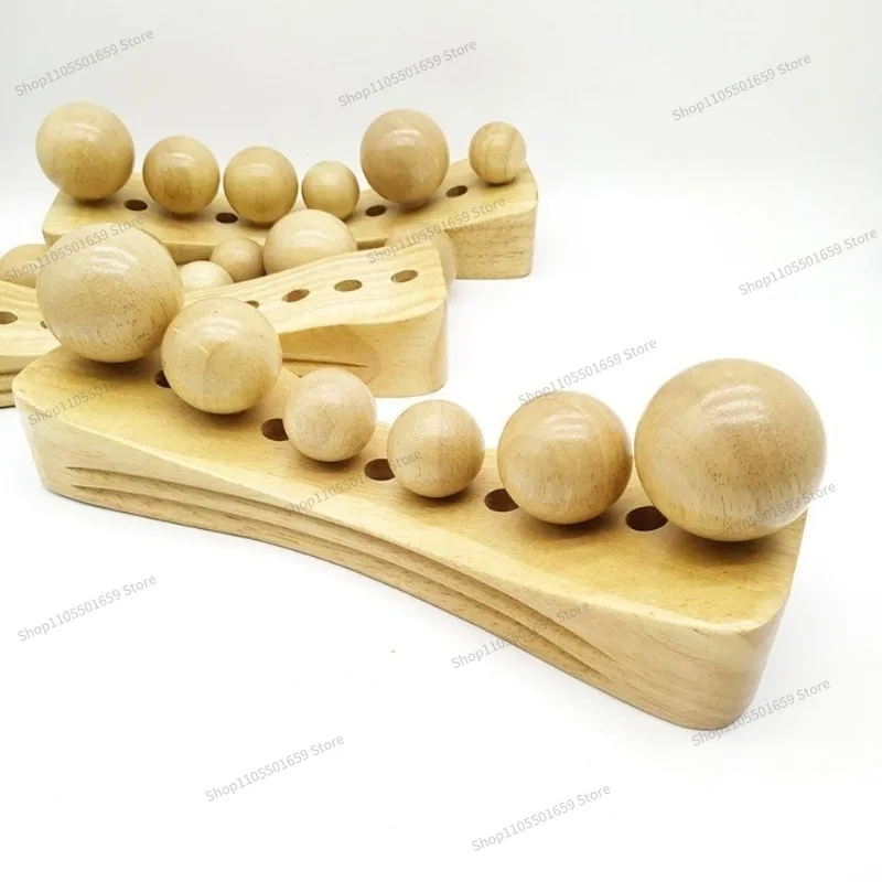 For General Solid Wood Lumbar Massage Pillow Repair Lumbar Special Traction Pillow Cervical Wood