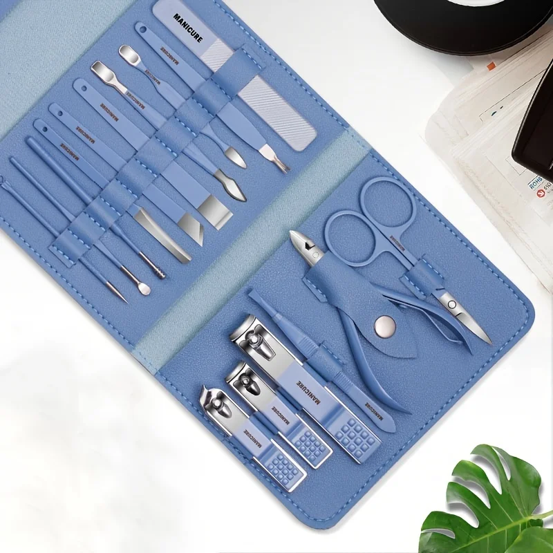 12-16 قطعة/المجموعة مسمار القاطع مجموعة الفولاذ المقاوم للصدأ مسمار كليبرز مجموعة مع للطي حقيبة مانيكير القاطع أطقم مقص ماكياج الجمال أداة