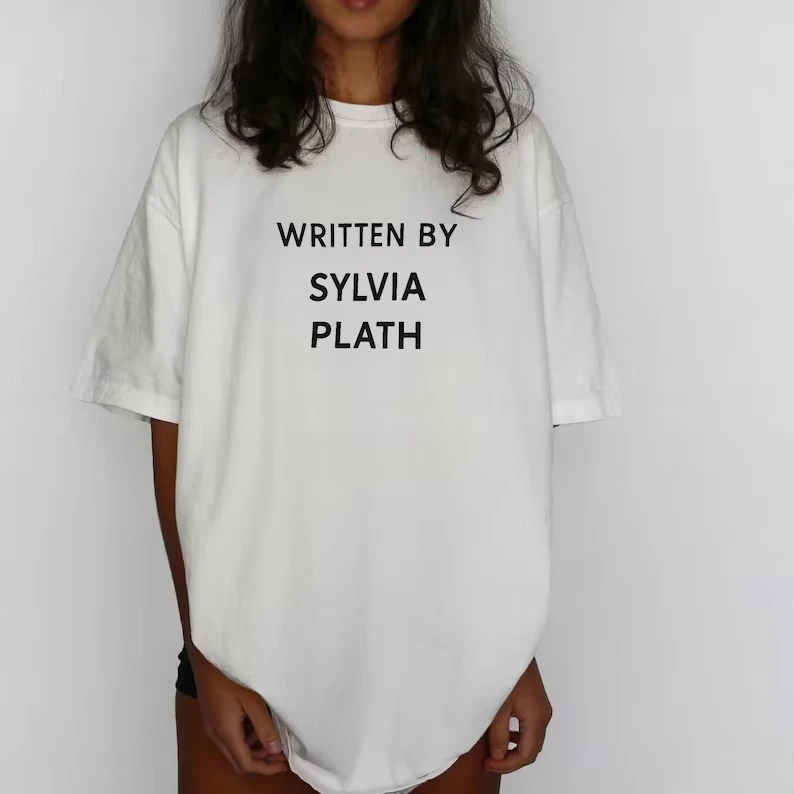 Written by Sylvia Plath 90s Inspired Aesthetic 2000s Women's T-shirt 90s Clothes Vintage Clothing Woman T-shirts Goth Emo Tops