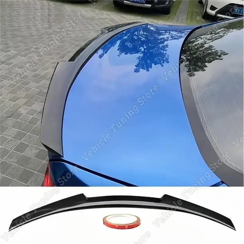 Car Rear Roof Spoiler Rear Trunk Lip Wing M4 Types Gloss Black ABS  Accessories For BMW 5 Series F10 M5 2011-2017 4-Door Sedan