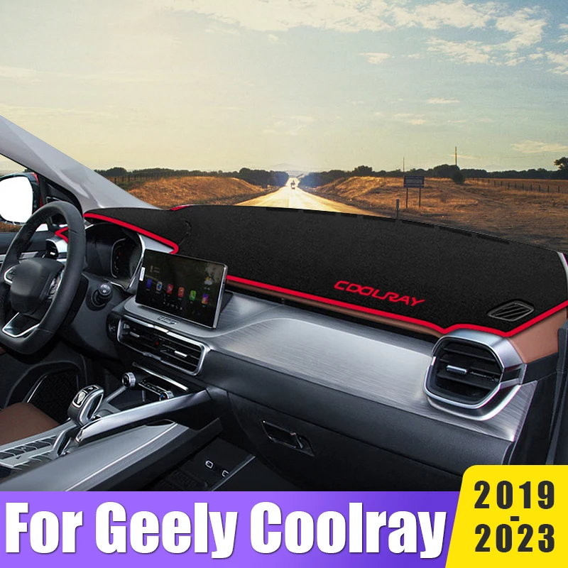 

For Geely Coolray SX11 2019 2020 2021 2022 2023 Car Dashboard Cover Mat Instrument Panel Carpet Non-Slip Pad DashMat Accessories