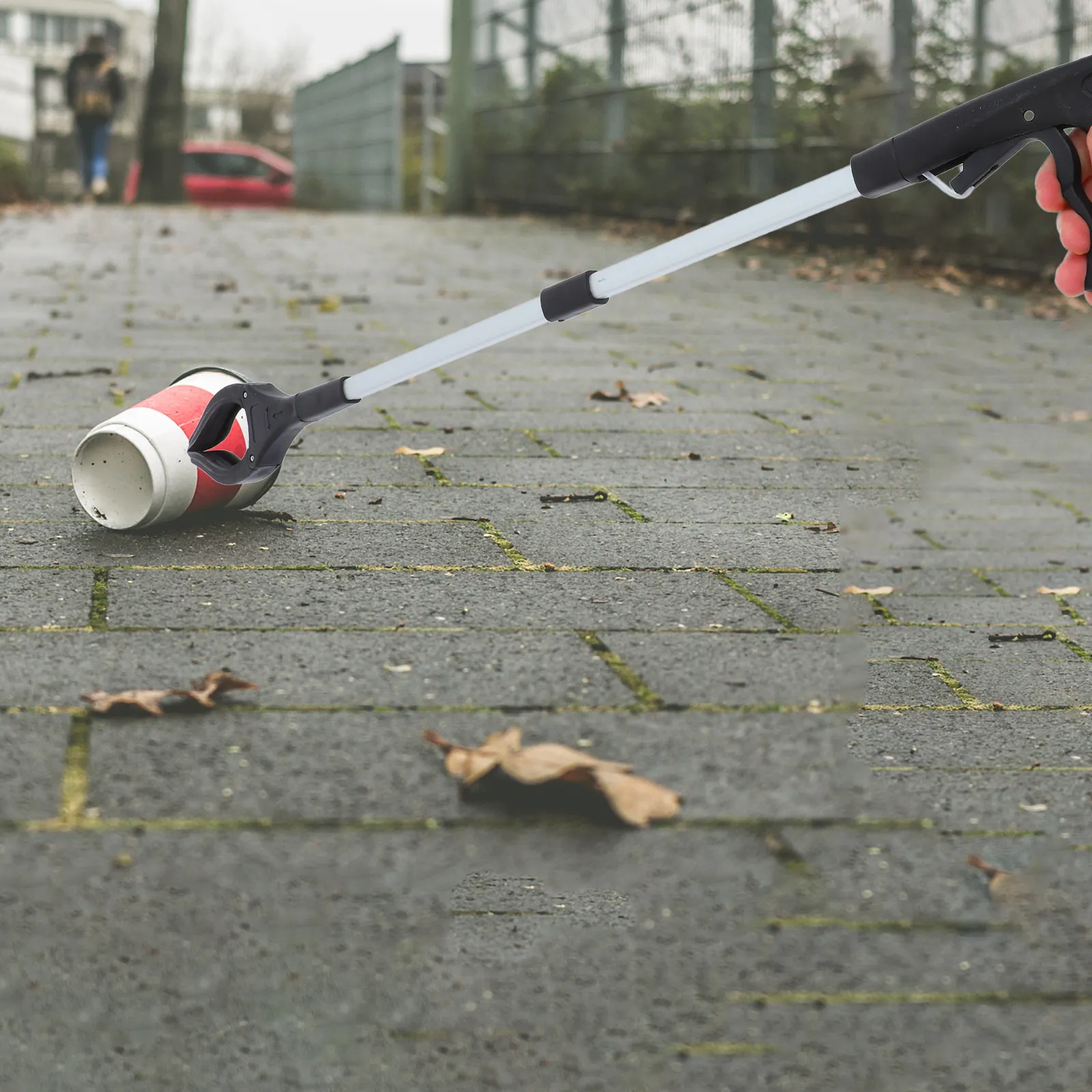 

Портативный уличный захват для сбора мусора из алюминиевого сплава, прочный инструмент для уборки, щипцы-захват для мусора