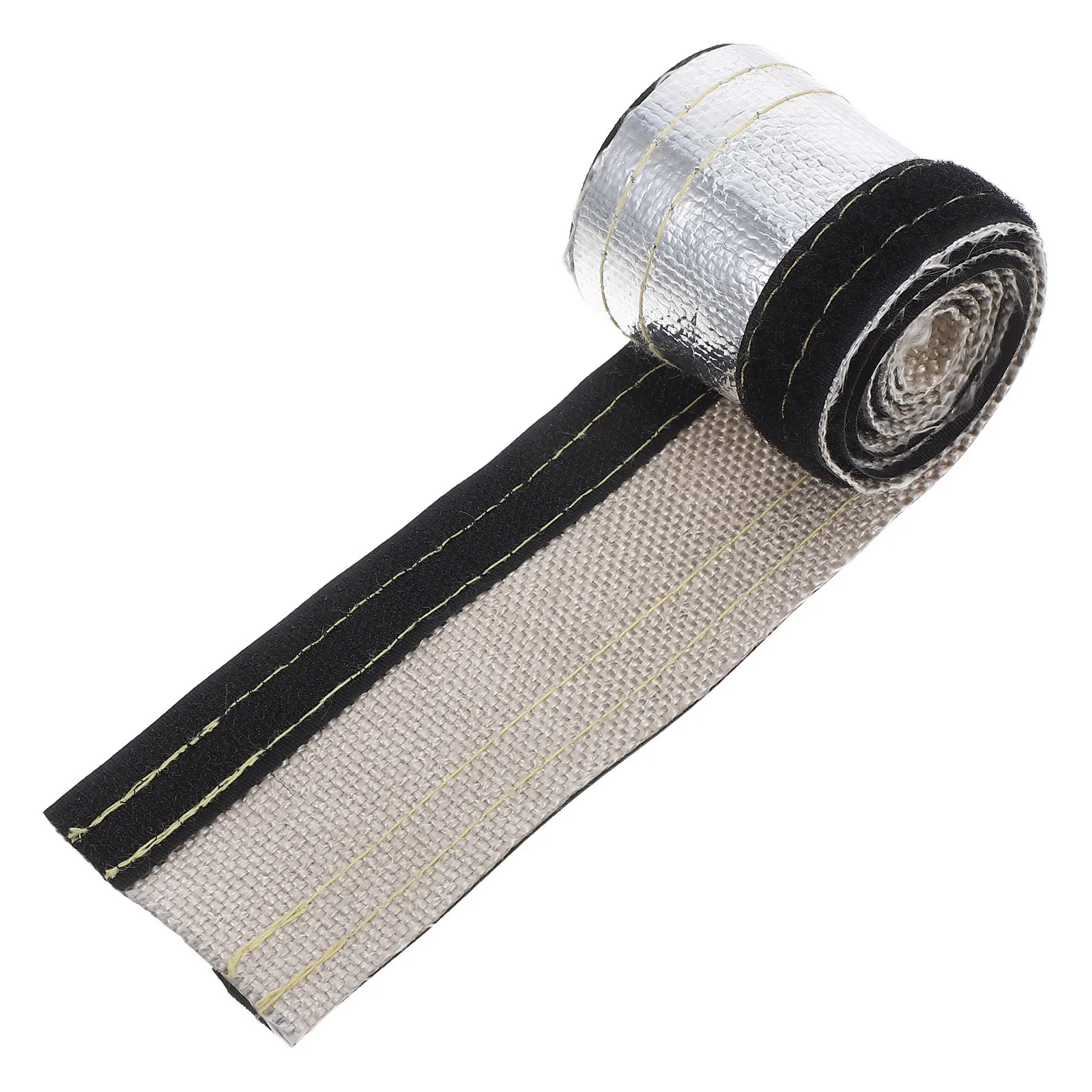 

Hook Loop Fire Resistant Sleeve Aluminum Foil Fiberglass Hose Wire Heat Shield Pipe Insulation High Temperature Metal Splash