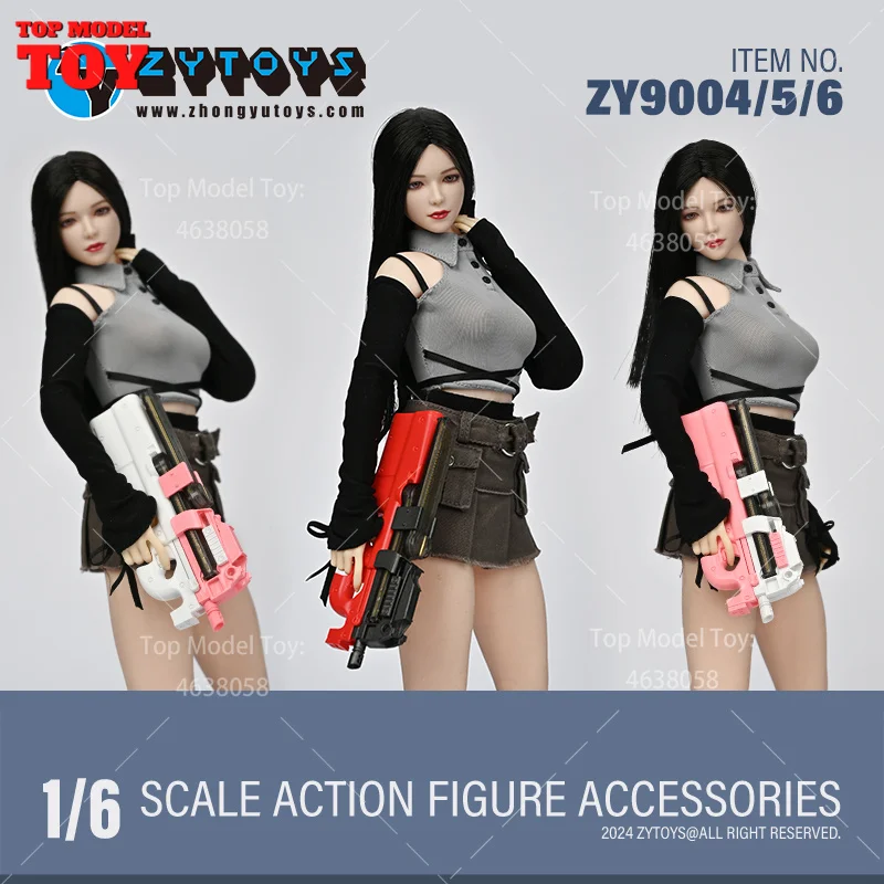 ZYTOYS ZY9001 1/6 Scale AK47 Color Series ZY9004 P90 Series Weapon Set Model ABS Fit 12\'\' FemaleSoldier Action Figure Body Dolls