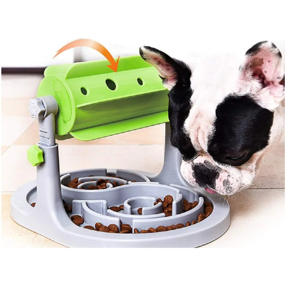 

Dog Bowl Pet Leakage Toys Cat Dog Food Bowl Roller Leakage Eater Puzzle Slow Food Feeder Anxiety IQ Training in Smart Feeding